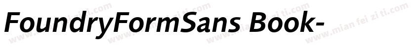 FoundryFormSans Book字体转换